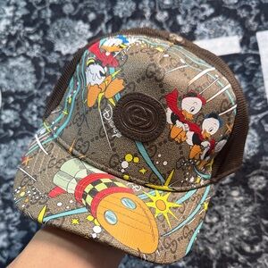 Gucci x Disney Brown Cap with Cartoon Characters